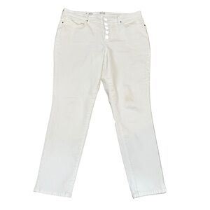 a.n.a A New Approach women’s high rise skinny ankle jeans white size 14